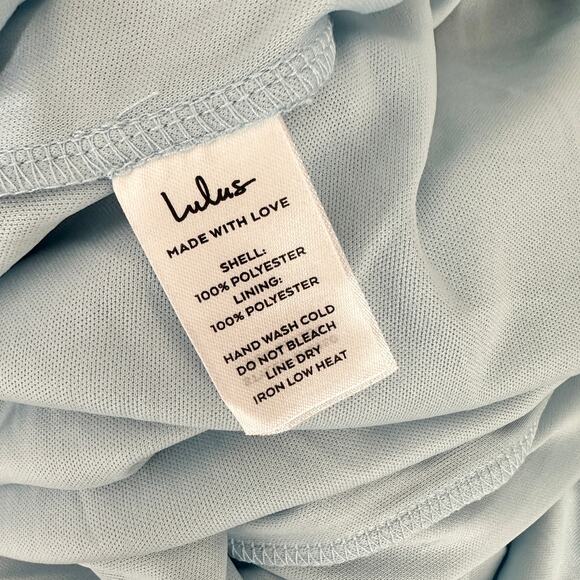 Lulus Chic Preciousness Light Blue Floral Organza Bustier Maxi Dress Medium NWT - Picture 9 of 12